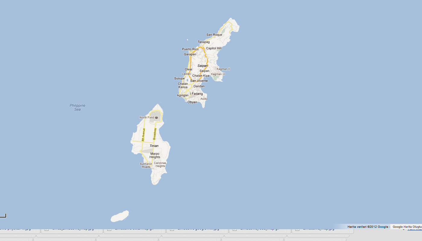 carte du iles mariannes du nord